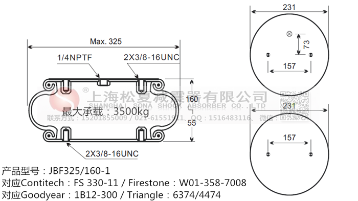 JBF325/160-1橡膠<a href='http://m.sc028ly.com/' target='_blank'><u>空氣彈簧</u></a>